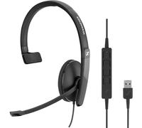 Sennheiser SC 130 USB-C Mono Auricular (508353) - Auricular Monoaural Profesional Audio Clara, Interfaz USB-C, Diseño Ergonómico y Control Sencillo de Llamadas - Ideal para
