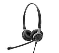 Sennheiser SC 660 ANC USB (508311) - Auriculares de Negocios de Doble Cara (binaurales), para Skype para Negocios, con Sonido HD, micrófono con cancelación Activa de Ruido y Conector USB (Negro)