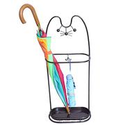 SENNIAN Paragüero Lovely Cat Paraguas con 2 Ganchos pequeños, Paragüero de Metal Impermeable Que Ahorra Espacio, para la Entrada del Hogar, Jardín de Infantes, Parque Infantil, Escuela Pri