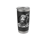 SEÑOR CIRCUNCISO DIVERTIDO JUEGO DE PALABRAS SOBRE LA CIRCUNCISIÓN DE UN CABALLERO MEDIEVAL Vaso térmico de acero inoxidable de doble pared