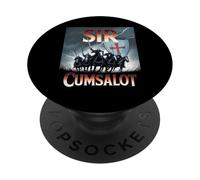 Señor Cumsalot Caballero Cruzado Medieval Fantasía Mordaza PopSockets PopGrip Adhesivo
