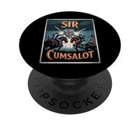 Señor Cumsalot Caballero Cruzado Medieval Fantasía Mordaza PopSockets PopGrip Adhesivo