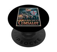 Señor Cumsalot Caballero Cruzado Medieval Fantasía Mordaza PopSockets PopGrip Adhesivo