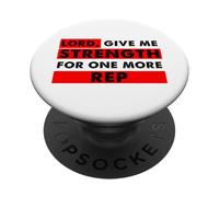 Señor Dame Fuerza para un Amante del Gimnasio Cristiano más representante PopSockets PopGrip Adhesivo