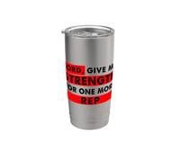 Señor dame fuerza para un amante del gimnasio cristiano más representante Vaso térmico de acero inoxidable de doble pared