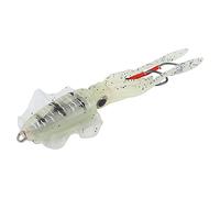 Señor de Pesca de Calamar Biovideo Pulpo Pulpo Calamar Cebo Blando Cebo para Pesca en el Mar Placa de Hierro Gancho Luja, Señuelos Suaves (Color Luminoso)