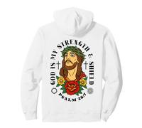 Señor es mi Escudo - versículo de la Biblia salmo - Jesucristo de Vuelta Sudadera con Capucha