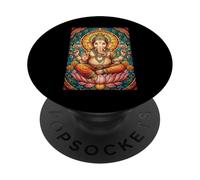 Señor Ganesha Vitral Dios Hindú Hinduismo PopSockets PopGrip Adhesivo