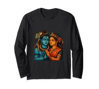 Señor Shiva Durga Dios hindú Mahadeva Diosa Parvati Manga Larga