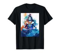 Señor Shiva Krishna Deidad Hindú Retrato Diwali fastival Camiseta