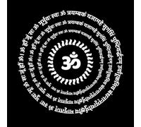 Señor Shiva Sánscrito Oremos al Señor Shiva y adorémoslo Que podamos liberarnos de la muerte Pegatinas de pared de papel adhesivo 54.6x55.5cm Embellecimiento de paredes Blanco