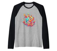 Señor Shri Krishna Radha Rani Radhika Krishna Devoto Amante Camiseta Manga Raglan
