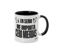 señor tarao® Taza de Cerámica Graciosa 350ml, Sr. Tarao Frases Originales, Regalos Divertidos, Frases de Humor (Cero Mierdas)