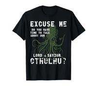 Señor y salvador Cthulhu Parodia divertida Religión Camiseta