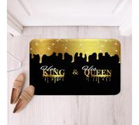 Señor Y Señora Alfombrilla De Baño Resistente Felpudo De Entrada Secado Rápido Alfombra Exterior para Ducha Interior Jardín 40X60 Cm