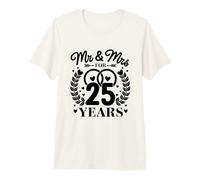 Señor y señora por 25 años Aniversario de Boda Pareja Casada Camiseta Premium