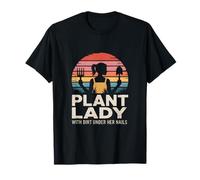 Señora de la Planta con Tierra Debajo de Las uñas Retro Jardinería Camiseta