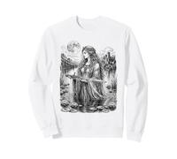 Señora del Lago Leyenda Arturo Fantasía Sagrada Línea Arte Sudadera