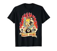 Señora Suerte Jugador Guapa Chica Camiseta gráfica económica, Hombre, Negro, M
