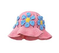 Señora Trenzado Sombreros De Sol Gorro de Ganchillo Moda, Colorido Gorro Lana for Mujer, otoño e Invierno, Bonito Felpa Hecho a Mano, Pescador Punto(PinkA)