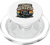 Señoras Amor Barcos Largos Retro Vikingo Humor Noruega Longboat PopSockets PopGrip para MagSafe
