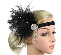 Señoras boda pluma malla fascinador, diadema de plumas flapper headwear mujeres traje headwear fiesta Accesorios para el cabello(YM6046)