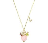 Señoras Personalidad Collar de moda Joyas,Collar colgante Diseño creativo Serie de fresas Collar de plata Mujeres Cadenas de clavícula de mujeres dulces Decoraciones de cuello de verano Collares for m