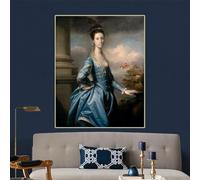 Señorita Elizabeth Ingram de Sir Joshua Reynolds, impresiones en lienzo, pintura al óleo, imagen de fondo, decoración de pared, decoración del hogar (30 x 40 cm)