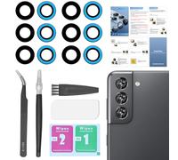 Senpinkboo Paquete de 2 lentes de repuesto para cámara trasera Samsung Galaxy S21/S21 Plus 5G con adhesivo preinstalado, incluye juego de herramientas de reparación + manual de instalación + protector
