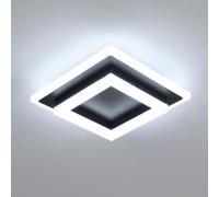 SENQIU Moderna Lámpara de Techo LED, 24W Plafón LED Techo Negro Moderno