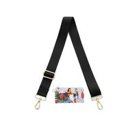 Senral Correa Bolso Negra,Cinta de Hombro Ajustable y Intercambiable para Mujer y Hombre, Tira Ancha de Reemplazo (Black Gold Hook Strap)