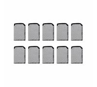 SENRISE 10 bolsas de red de filtro de tela Oxford, bolsas de filtro de acuario con cremallera, calcetines de fieltro de malla fina para carbón activado, anillos de cerámica, biosferas negras, 15 x 25