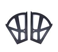 SENRISE - Bisagras de armario de almacenamiento, 1 par, para zapateros, con bastidor de plástico de dos capas, accesorios de repuesto para estante de zapatos, negro