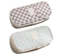 SENRISE Estuche para lápices de papelería, estuche de gran capacidad, organizador de bolígrafos duradero para oficina, universidad, escuela, adolescente, niña, niño, hombre, estudiante, N+p, 2PC