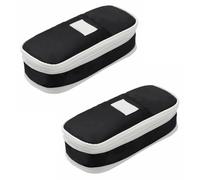 SENRISE Estuche para lápices de papelería, estuche de gran capacidad, organizador de bolígrafos duradero para oficina, universidad, escuela, adolescente, niña, niño, hombre, estudiante, f, 2PC