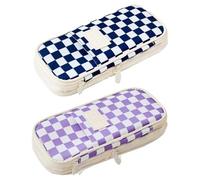 SENRISE Estuche para lápices de papelería, estuche de gran capacidad, organizador de bolígrafos duradero para oficina, universidad, escuela, adolescente, niña, niño, hombre, estudiante, J+K, 2PC