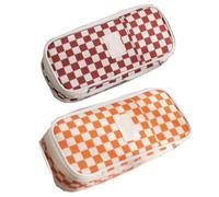 SENRISE Estuche para lápices de papelería, estuche de gran capacidad, organizador de bolígrafos duradero para oficina, universidad, escuela, adolescente, niña, niño, hombre, estudiante, L+M, 2PC