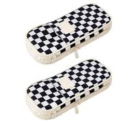 SENRISE Estuche para lápices de papelería, estuche de gran capacidad, organizador de bolígrafos duradero para oficina, universidad, escuela, adolescente, niña, niño, hombre, estudiante, g, 2PC