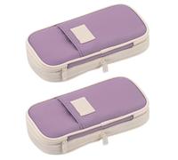 SENRISE Estuche para lápices de papelería, estuche de gran capacidad, organizador de bolígrafos duradero para oficina, universidad, escuela, adolescente, niña, niño, hombre, estudiante, b, 2PC