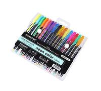 SENRISE Juego de bolígrafos de gel con purpurina y rotuladores de colores metálicos con purpurina para niños y adultos, garabatos, dibujos, pintura (18 colores mezclados)