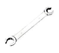 SENRISE Llave de tuerca acampanada, 1 unidad, llave de anillo abierto de doble extremo, llave de tubo de freno, métrica para reparación del hogar y automóviles (24 x 27 mm)