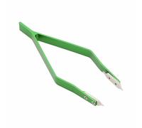 SENRISE Pinzas de barra de resorte de reloj, pinzas de aleación de aluminio en forma de V, accesorios de joyería y reloj para ajuste de correa y extracción de eslabones, verde, 11.5cm*4cm*0.9cm