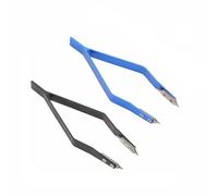 SENRISE Pinzas de barra de resorte de reloj, pinzas de aleación de aluminio en forma de V, accesorios de joyería y reloj para ajuste de correa y extracción de eslabones, Azul y gris, 11.5cm*4cm*0.9cm