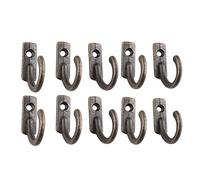 SENRN 10PCS/Set Antique Hooks,Clothes Hooks,Wall Mounted Hook Vintage Hook Wall Metal Antique Bronze Door Hanger Decorative Christmas for Key Clothes Coat Hat
