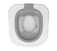 Senrusa Cat Toilet Training Kit Grey ABS Removable Reusable Cat Toilet Trainer for Home Restroom