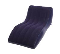 Senrusa Inflatable Lounger Sofa PVC Comfortable Portable Sleeping Camping Sofa Bed for Home Picnics Hiking Park Travel (Navy Blue)