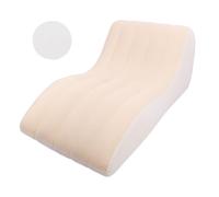 Senrusa Inflatable Lounger Sofa PVC Comfortable Portable Sleeping Camping Sofa Bed for Home Picnics Hiking Park Travel (Beige Coffee)
