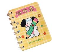 Senrusa Mini Spiral Notebook Cute Dog Pattern Pocket Journal Notebook Daily Planner for Students