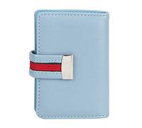 Senrusa Mini Tarjetero RFID de Moda para Mujer, Caja para Tarjetas bancarias de Cuero PU, Estuche para Tarjetas de Visita (Azul)