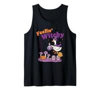 Sensación de ganso brujo en una escoba en Halloween Camiseta sin Mangas